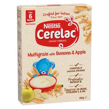 Nestlé CERELAC Multigrain with Banana & Apple Infant Cereal From 6 Months (200g)